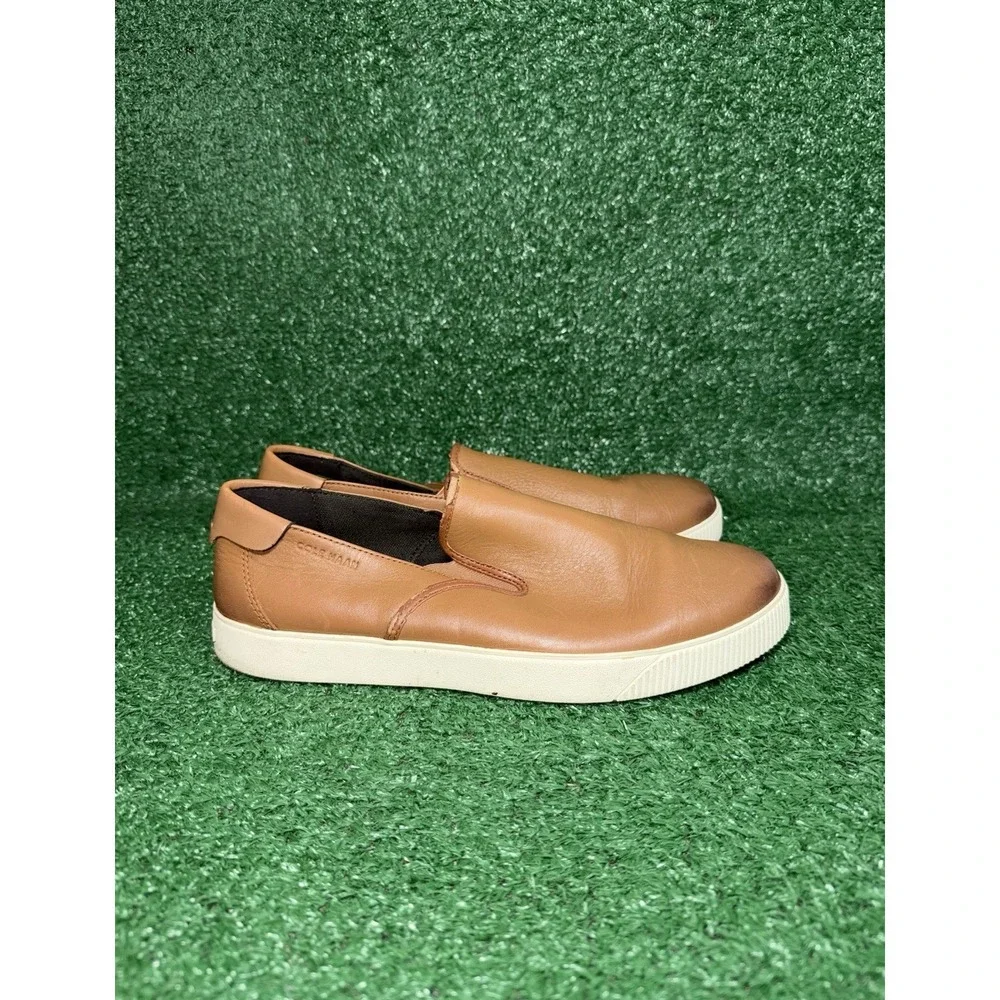Cole Haan Nantucket 2.0 Mens Size 8.5 British Tan Slip On Shoes Sneakers C33796